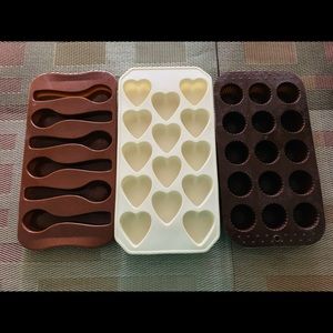 Silicon Mold Set for Chocolate/Soap/Fondant - 3ct